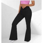 Jean flare - vitata - noir - taille haute - haute lasticit - femme