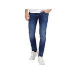 Jeans guess homme classic logo triangle bleu jean