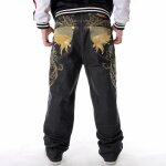 Jeans hip hopcargo baggy - lich - homme - noir - baggy - adulte - homme