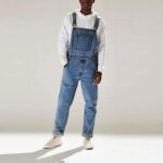Jean homme adolescent salopette street tendance printemps t jeans taille haute pour jeunes hommes bleu ...
