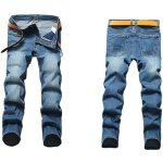 Jean homme coupe droit insfity - bleu clair - regular - coton + spandex