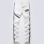 Jeans homme dchirs bicolore slim fit coupe droite stretch - insfity - blanc