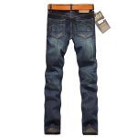 Jeans hommes d�lav� hommes a la mode jeans avec droitbleu fonc�48