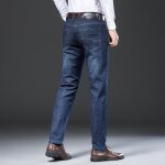 Jeans hommes funmoon - slim - bleu - coupe droite fit casual / ville / plein air