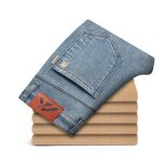 Jeans homme - insfity - double polaire - automne hiver - bleu clair