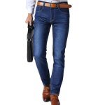 Jeans homme - leoclotho - cargo - bleu fonce - tissu � s�chage rapide - coupe d�contract�e