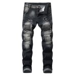Jeans homme - leoclotho - luxe 32 - noir - slim - homme