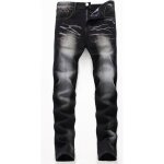 Jeans homme noir effet blanchi vintage coupe droite casual sans stretch denim Jeans homme noir effet blanchi vintage coupe droite casual sans stretch denim
