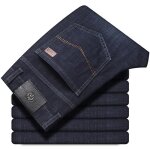 Jeans hommes - fondupin - droit slim stretch - noir