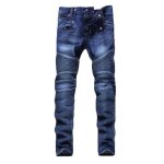 Jeans homme personnalis� - leoclotho - cargo - tissu stretch - poches c�t�s - fermeture �clair