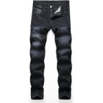 Jeans homme regular noir - insfity - coupe ajuste regular - composition coton - effet dlav / blanchi ...