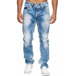 Jean homme regular stretch coupe droite - insfity - effet dlav - bleu clair