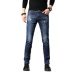 Jeans hommes skinny funmoon - �lasticit� slim pantalon crayon