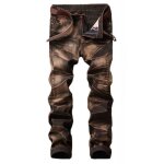 Jeans homme slim effet us retro 5 poches - zewow - caf - taille standard