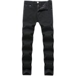 Jean homme slim fit lasticit 5 poches en coton - insfity - noir