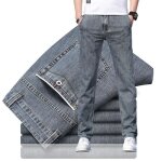 Jean homme slim fit extensible coupe droite - insfity - grey - coupe slim - faible stretch - 5 poches ...