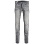 Jean slim - jack & jones - glenn icon 257 - gris clair - super stretch - 5 poches