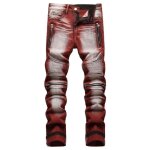 Jeans moto homme extensible bordeaux plissé mode zippé casual - insfity - droite - homme - win rouge ... Jeans moto homme extensible bordeaux plissé mode zippé casual - insfity - droite - homme - win rouge ...