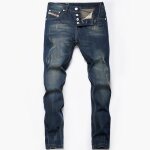 Jeans printemps automne hommes pantalon homme slim droit rétro fermeture boutonnée Jeans printemps automne hommes pantalon homme slim droit rétro fermeture boutonnée
