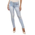Jeans push - up - la modeuse - slim - taille basse - 5 poches - bleu clair