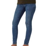 Jeans regular fit bleu femme mamalicous destroyed