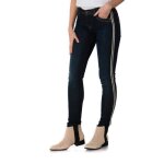 Jean femme - kaporal - satin klass - slim - bleu - dlav avec bande latrale