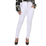 Jeans skinny - la modeuse - taille tr�s haute - 5 poches - fermeture zip - longueur 75 cm