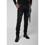 Jean skinny noir homme - kaporal - dadas - coupe d�lav�e et destroy - tissu stretch