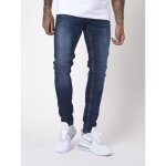 Jean skinny basic bleu brut effet gratt