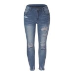 Jean slim femme funmoon - taille haute - bleu