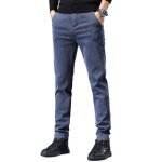 Jeans slim fit pour homme stretch casual pantalon en denim 5 poches effet dlav pour printemps et automne ...