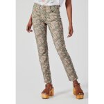 Jean slim fleurie femme - kaporal - camie - coupe slim - couleur kaki - couleur principale vert