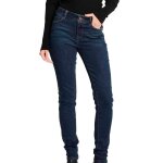 Jeans slim marine femme morgan pom