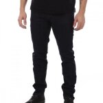 Jeans homme schott trd - coupe slim - marine - 5 poches - 98% coton