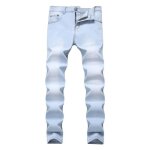 Jean stretch homme coupe droite effet blanchi et d�lav� - insfity - bleu clair