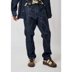 Jean tapered homme kaporal - drope - bleu - coupe laser kj allover - mati�re stretch