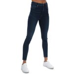 Jean skinny - vero moda - sophia - femme - taille haute - bleu fonc� - 5 poches