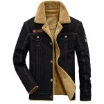 Jeans veste homme noir