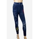 Jegging slim bleu femme