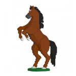 Figurine - jekca - horse 03s - m01 - noir - marron - asymtrique