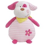 Peluche - jemini - luminou - chien lumineux - 30 cm - rose