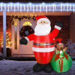 Dcoration gonflable - jeobest - pre nol - 180 cm - intrieur et extrieur - led