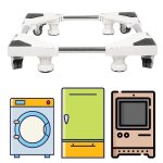 Jeobest. base mobile pour r�frig�rateur lave - linge 4 roues pivotantes verrouillables support machine ...