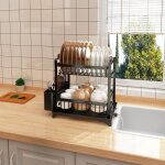 Jeobest gouttoir  vaisselles  2 tages - gouttoir  vaisselles noir - 36(l) x 265 (p) x 39 (h) cm. ...