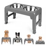 Jeobest. gamelle pour chien sur�lev�e support porte gamelle chien sur�lev�e 3 hauteurs r�glables rehausseur ...