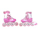 Jeobest single flash kids skates ajustables gar�ons filles rose taille s roller in line