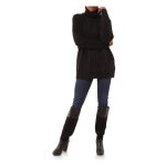 Pull femme col roulé jessy line - pull long torsadé - manches longues uni vintage - noir Pull femme col roulé jessy line - pull long torsadé - manches longues uni vintage - noir