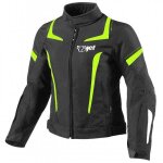 Jet blouson veste moto femme imperm�able avec armure textile (fluro)