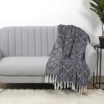 Jet� de canap� 120x150 cm soleil blanc / bleu