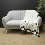 Jeté de canapé 130x150 cm coton jaipur noir Jeté de canapé 130x150 cm coton jaipur noir